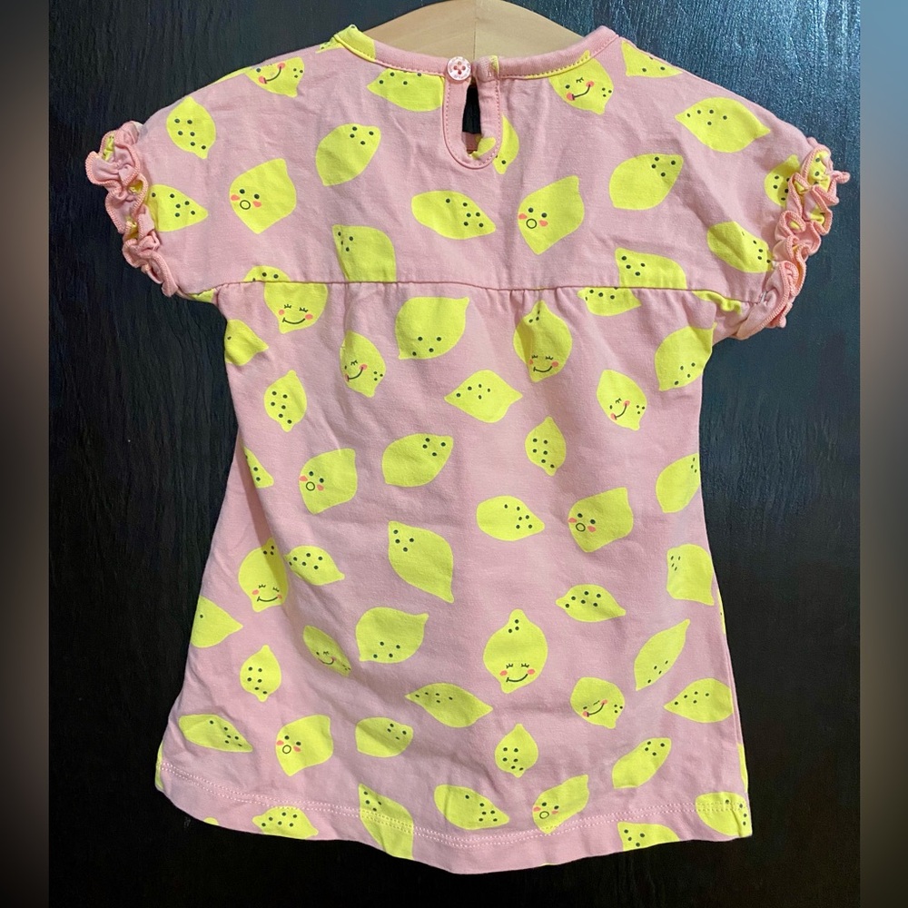 Babyface Ruffle Lemon Tunic, Pink - Picture 2 of 3